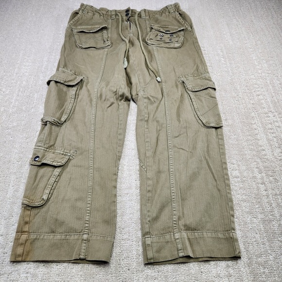 Free People Pants - Free People Pants Women XS Tahiti Pull On Cargo Green Baggy Heritage Paratrooper